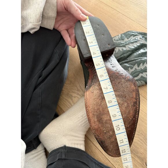 CORRECAMINOS 10.5 Cowboy Boots Exotic STINGRAY emerald green leather boot - Picture 11 of 11